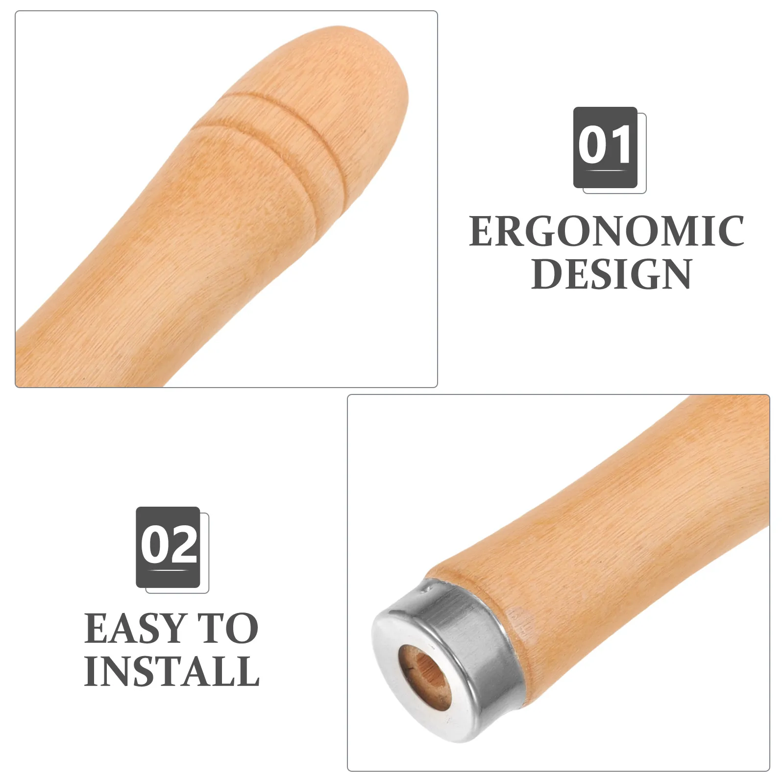 

5pcs Wooden for Pot Pan Frying Pan Handle Kitchen Utensils Large Size Detachable Set Safe Anti-Scald Cookware Parts