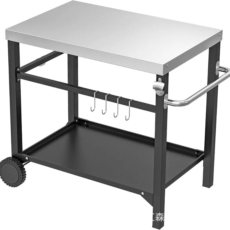 

Mobile BBQ trolley Stainless steel trolle Outdoor