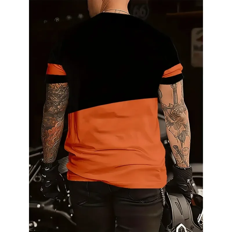 3D Printed Men's T Shirt 2026 Casual Geometric Pattern Round Neck Regular Fit Stretchable Modern Design Short Sleeve Top 2026
