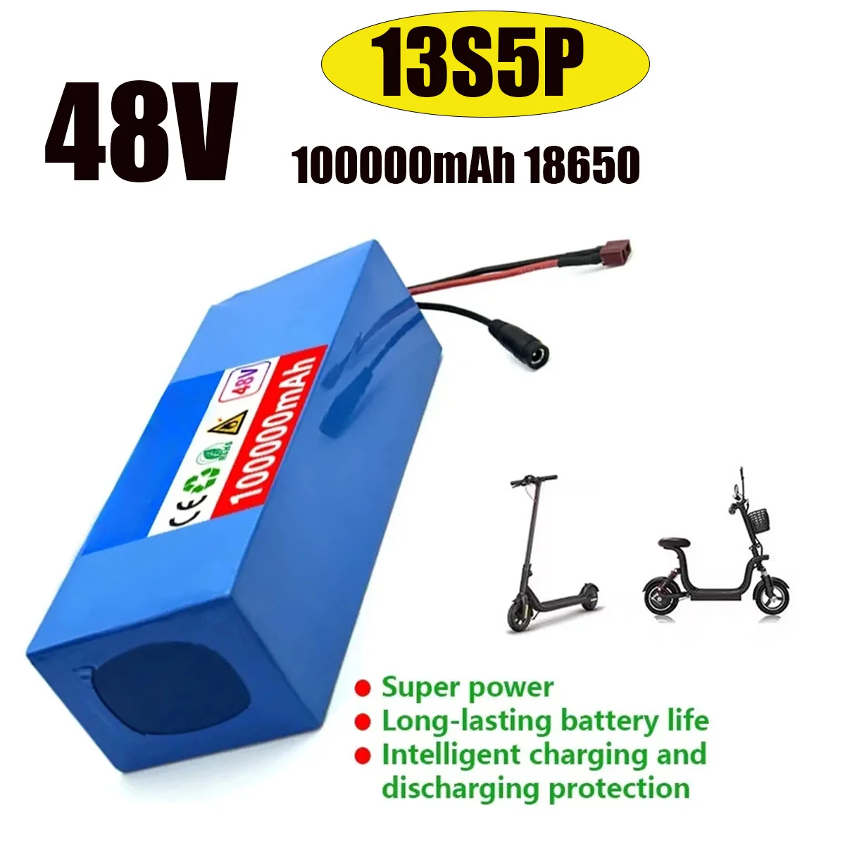 

NEW13S5P 48V 100Ah lithium battery pack suitable for 250-1000w bremer R3/R6 E3 Pro ‌Vespa Elettrica