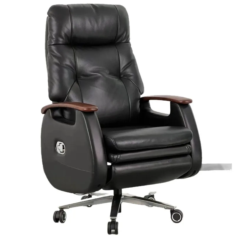 

Кожаное кресло босса с откидной спинкой для компьютера для делового офиса, удобное для домашнего использования, сидячий офис для обеденного перерыва