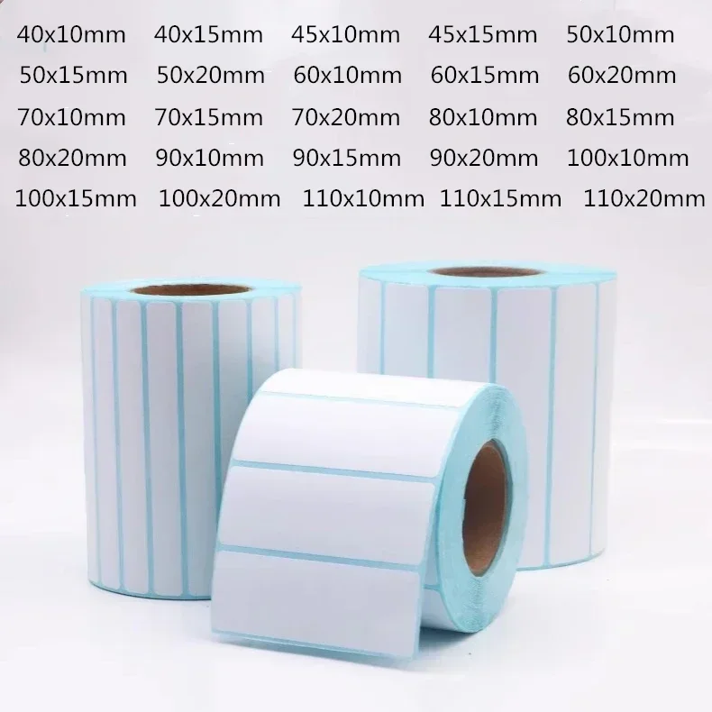 Waterproof Oil Proof Three Proof Thermal Paper Horizontal Long Strip Bar Code Print Tag Paper White Autohesion Printer Stickers