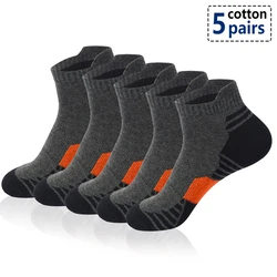 5Pairs Sport Ankle Socks Men Running Low Cut Cotton Sock Outdoor Fitness Breathable Socks Cycling Riding Bicycle Football Sox