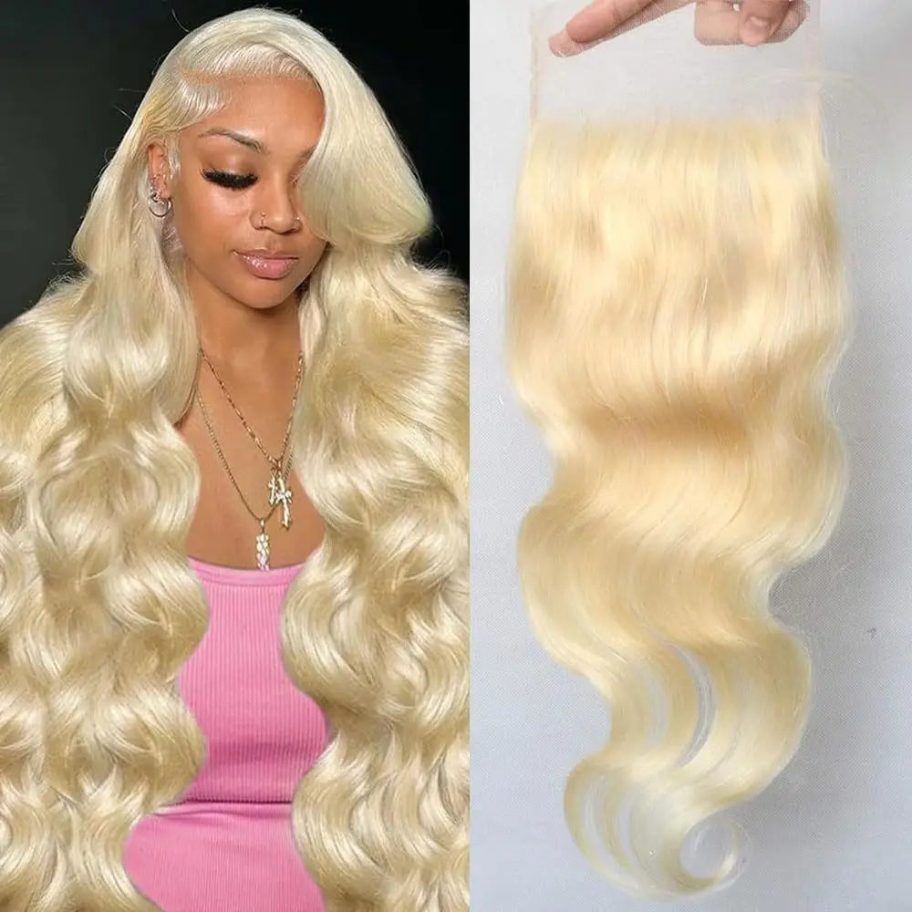 613 # 4x4-Spitzenverschluss, gewelltes Haar, kein Haarausfall, kein Verfilzen, Echthaar, 150 % Dichte, brasilianisches, unbehandeltes Remy-Haar, für den täglichen Gebrauch von Frauen. – Detail 4