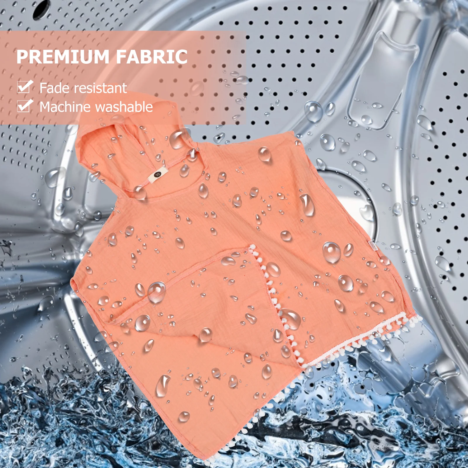 

Hooded Cloak Ponchos Kids Toddler Girl Cotton Bathing Beach Toddler Clothes Vacation Swimwear Baby Clothes