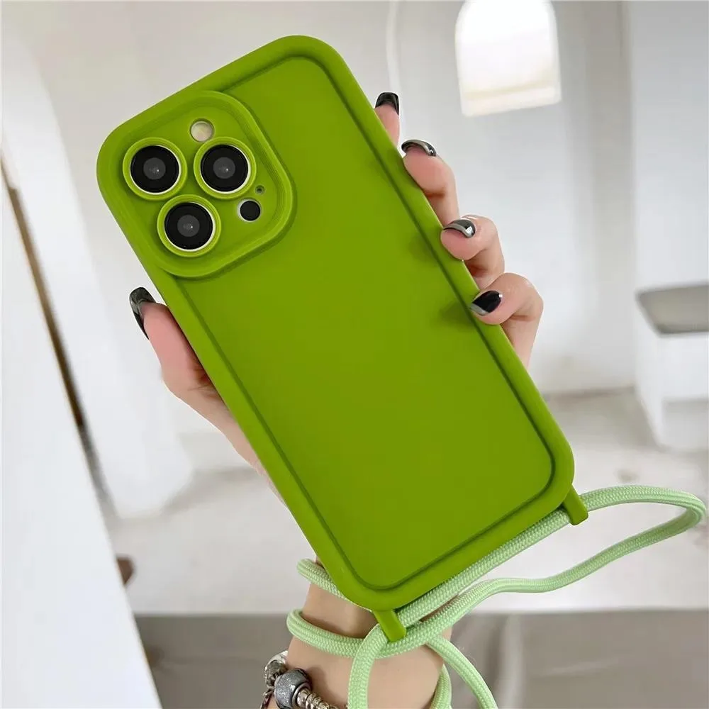 Weiche Handyhülle mit Umhängeband für iPhone 18 Pro Max 17 Air 16E 15 1614 13 12 11, verstellbarer Tragegurt – Detail 2