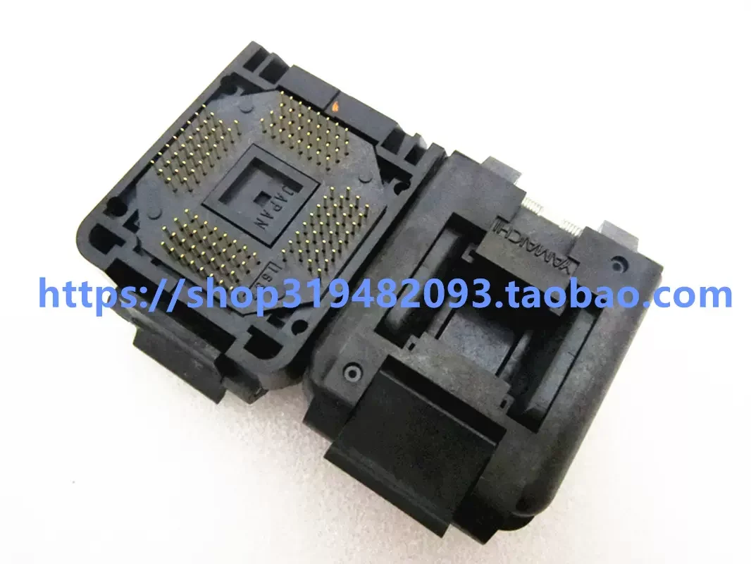 Yamaichi ซ็อกเก็ตสำหรับทดสอบการเผาไหม้ IC51-1284-1788 QFP128เบ้าการเขียนโปรแกรมแบบมีฝาพับ