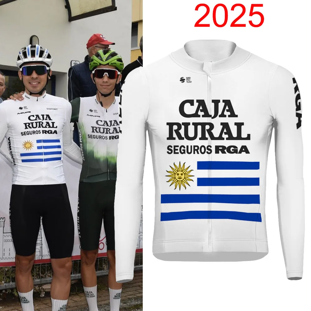 

Зима 2025 Уругвай Caja, комплект велосипедного трикотажа для сельской национальной сборной, мужской костюм с длинными рукавами, MTB, велосипедные дорожные брюки, нагрудник