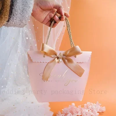 2021 wedding candy box large portable gift bag ins with hand gift packaging candy gift box empty box