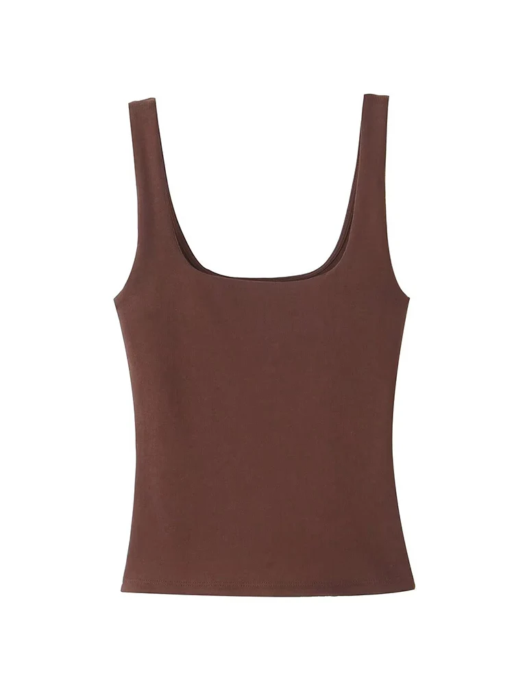 TFMLN المرأة ساحة الرقبة حبال الأعلى أكمام الصيف الصلبة واسعة حزام عارضة الأساسية تي شيرت قبالة الكتف مثير عارية الذراعين تانك الأعلى