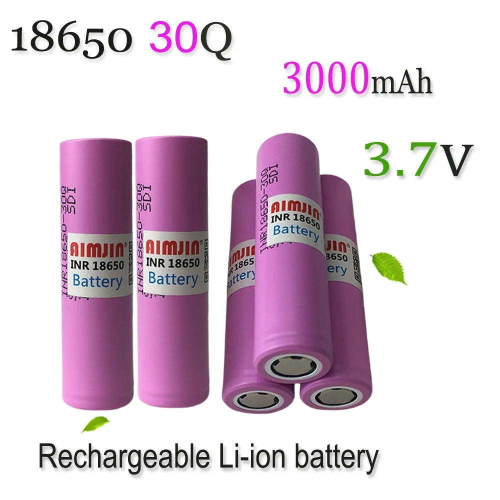 

18650 30Q 3.7V 3000mAh Rechargeable Li-ion Battery For Our Toy Tool Flashlight Battery