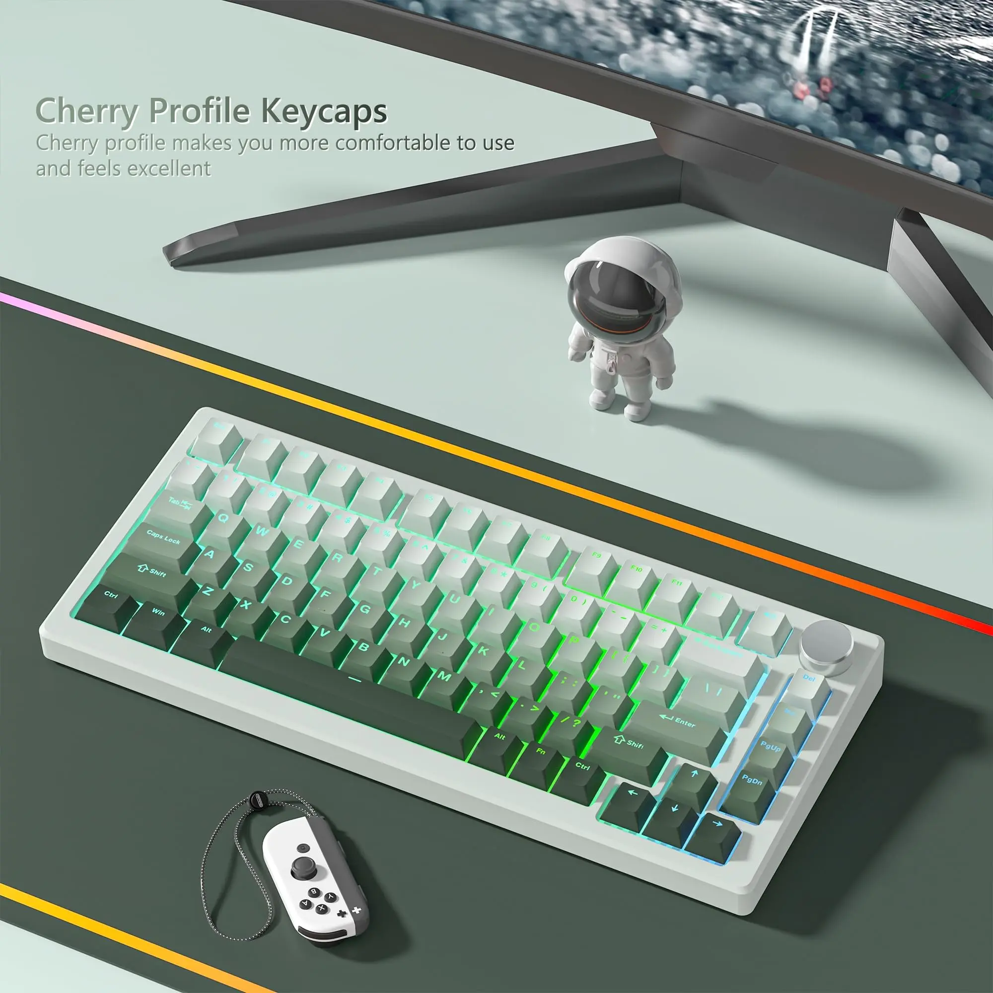 132+ Key Grass Sea PBT Double Shot Top Print Shine Through Backlit keycaps For MX Mechanical Keyboard 108 96 87 NJ80 84 68 64 61 - view 4