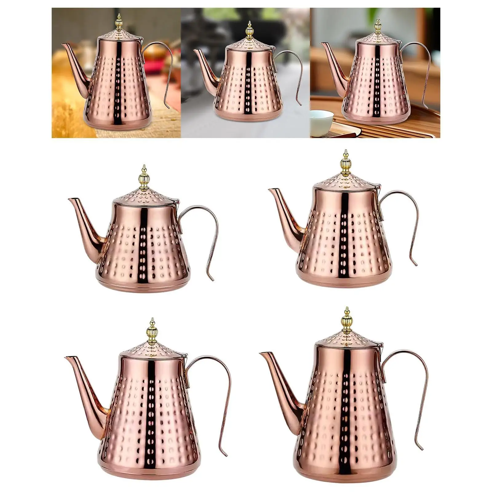

Stainless Steel Tea Kettle Gooseneck Teapot for Dinner Party Indoor Outdoor