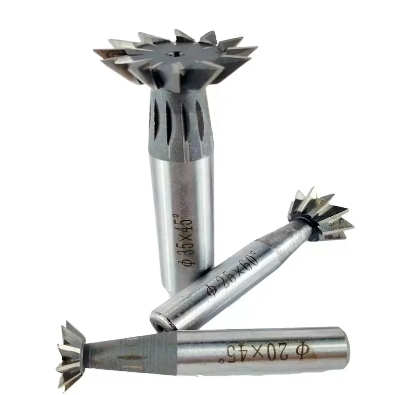 Imagem -05 - Fresadora Dovetail Cnc Router Bit Haste Reta Hss End Mill 45 55 60 Graus