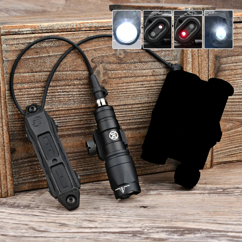 

Прицел WADSN PEQ15 PEQ-15 с красной и зеленой подсветкой, фонарь M300 M600 с белым светодиодом, двойной переключатель, совместим с 20-мм планкой Picatinny.