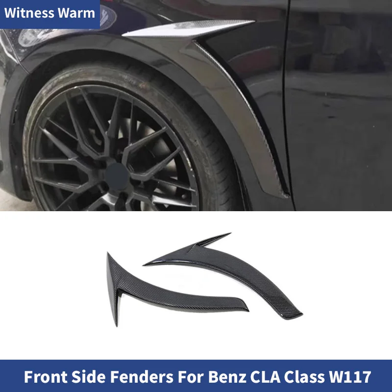 

Для Mercedes Benz CLA Class W117 CLA260 CLA200 Переднее боковое крыло из углеродного волокна, накладки на боковые вентиляционные отверстия 13-19