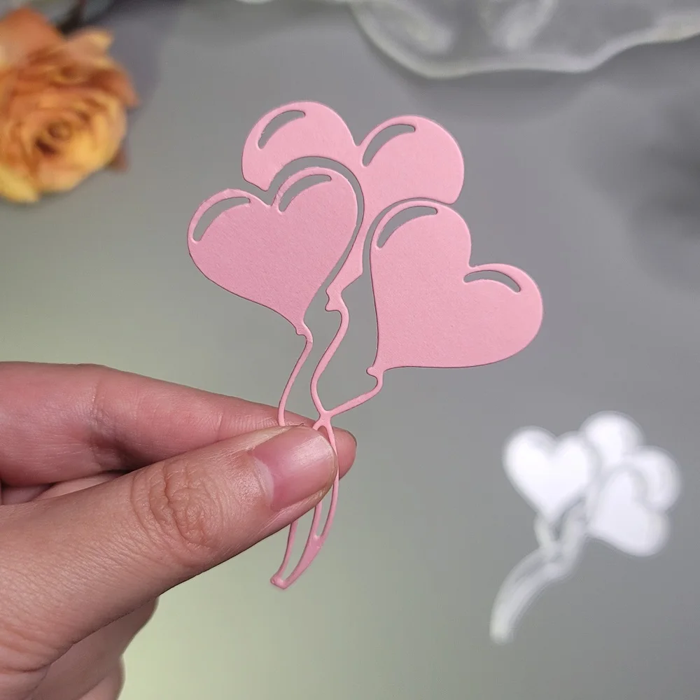 Heart Shape Balloon Metal Scrapbook Embossing Craft Die Cut DIY Album Greeting Card Blade Punch Stencils dies cut Birthday