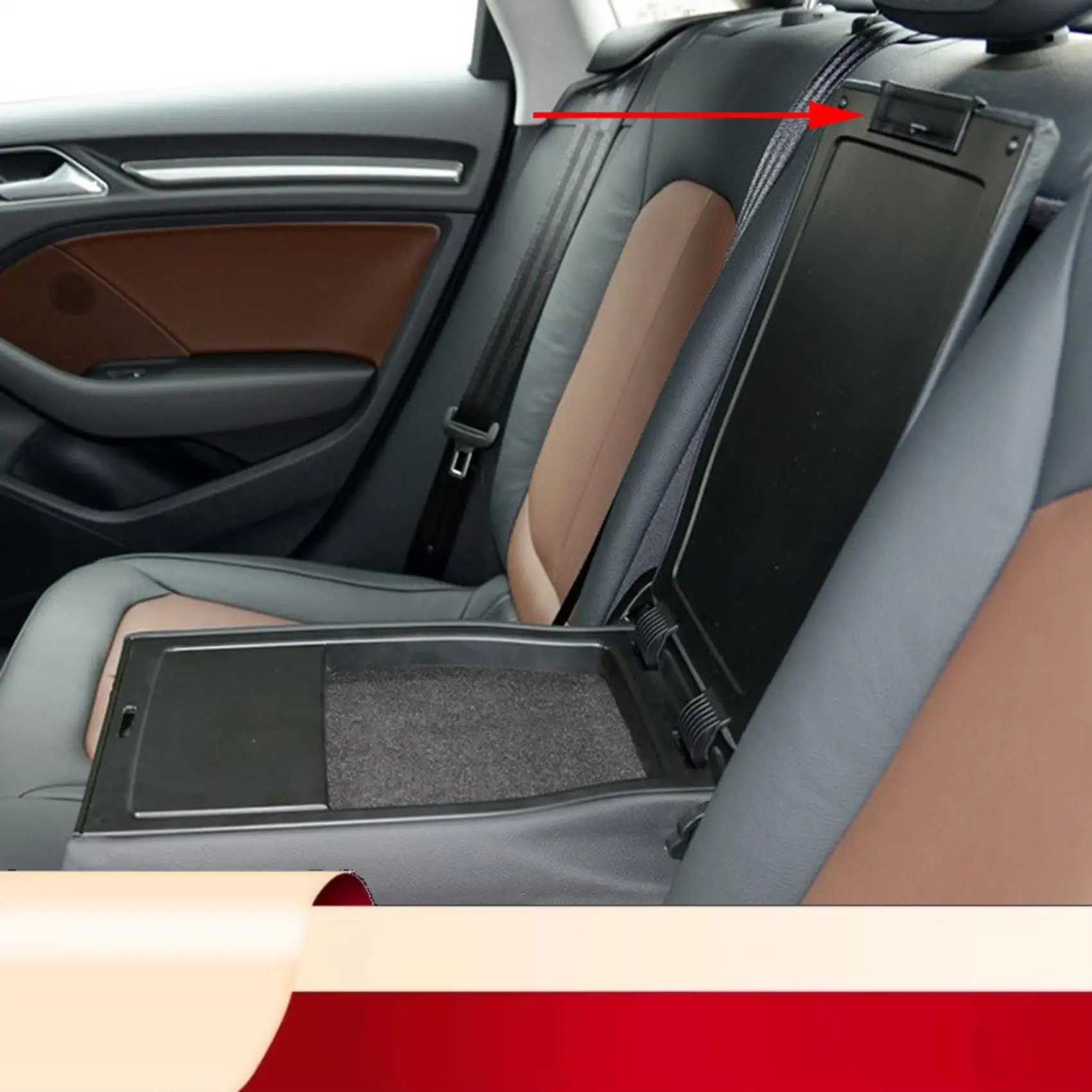 غطاء مسند الذراع الخلفي مزلاج كليب غطاء الصيد السيارات وحدة التحكم المركزية الملحقات صالح ل-A3 2013-2016 8V0885081-N32R #1