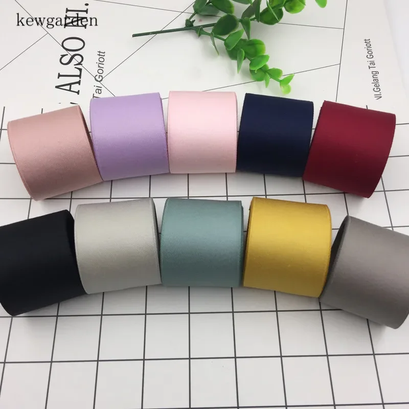 Kewgarden Matte Cotton Ribbon 10mm 25mm 40mm Handmade Tape DIY Brooch Earrings Hairbow Accessories Ribbons Satin Webbing 10 Yard