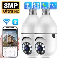 Cámara con bombilla E27 de 8MP, cámara IP Wifi, vigilancia inalámbrica PTZ CCTV, seguimiento humano, visión nocturna, Zoom 10X, cámara de seguridad para Monitor de bebé