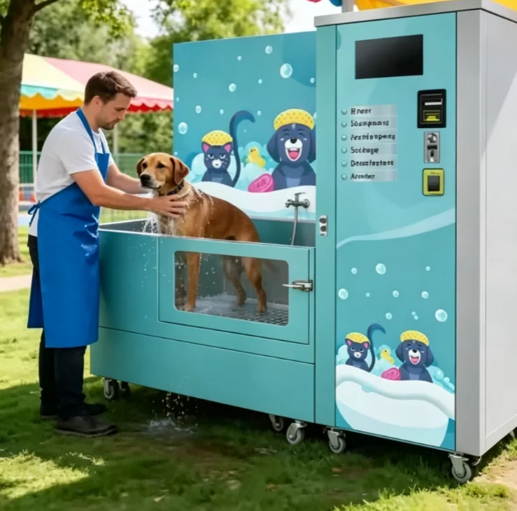 Customize Full-automatic Intelligent Pet Bath Machine Constant Temperature Quick Drying  Dog Cat Shower Washing Grooming Tool