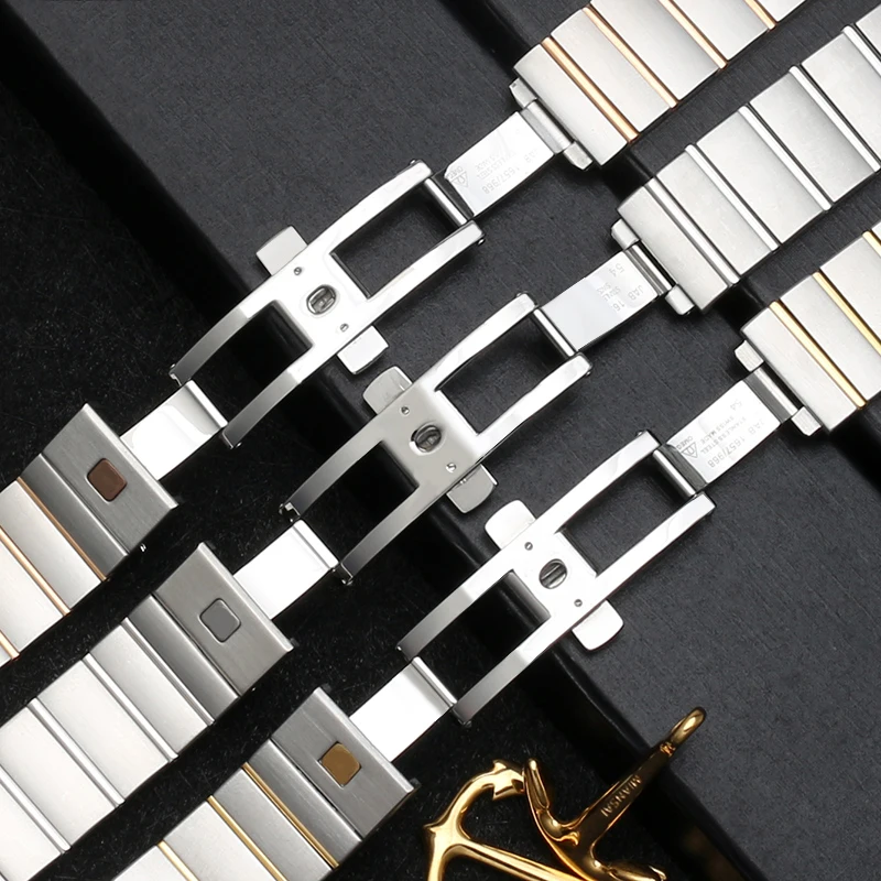Stainless Steel Bracelet High Quality Fine Steel Wristband For Omega Constellation Watch Strap Double Eagle Watchband 17MM 23MM