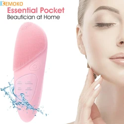Silicone Electric Facial Cleansing Brush with 4 Cleansing Modes IPX7 Deep Cleaning Face Exfoliating Eyes Face Vibration Massager