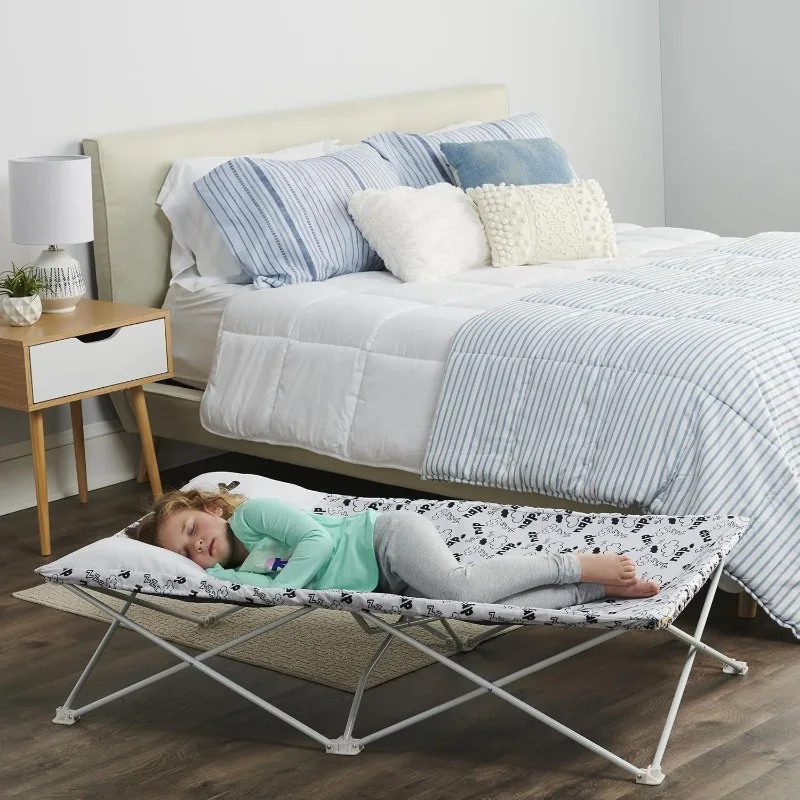 

Extra Long Portable Toddler Bed - Eye Lashes, White, Small Single
