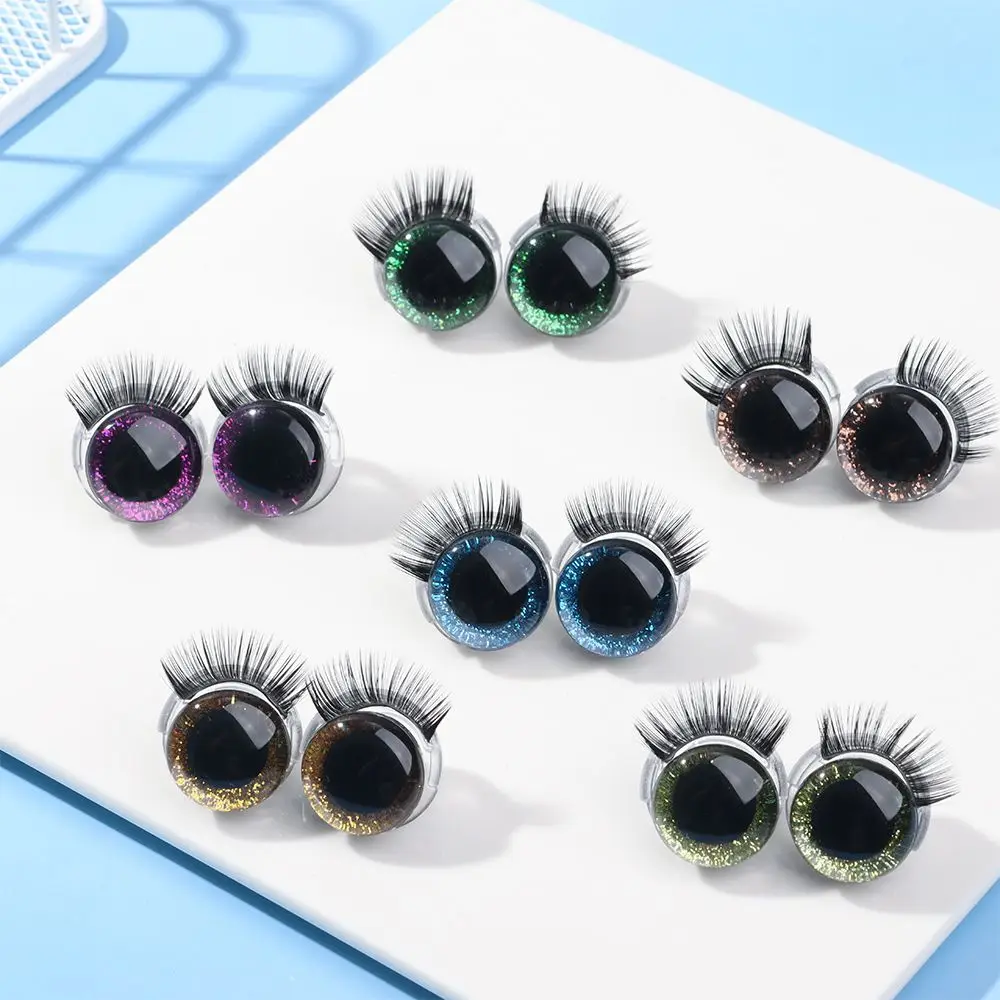 

20mm 3D Eyes Safety Eyes with Eyelashes-Flashing Eyes For Amigurumi Crochet Stuffed Animal Doll Accessories