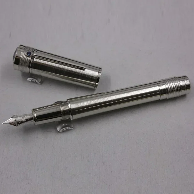 2025 جودة جديدة MB محدودة مهاتما غانده معدن ألياف الكربون الرخام قلم توقيع نافورة الأسطوانة أقلام حبر جاف