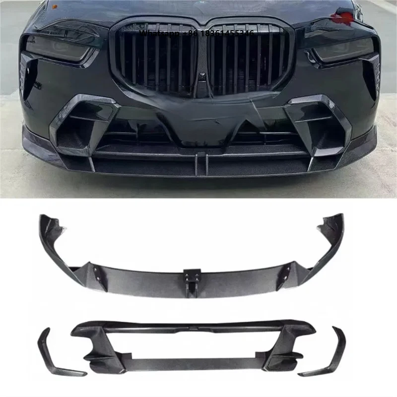 

Real Carbon Fiber Front Bumper Lip Intake Grille Spoiler Kit X7 G07 2023 2024 2025