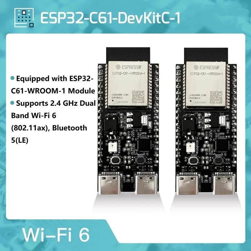 ESP32-C61-DevKitC-1 Development Board With ESP32-C61-WROOM-1 Module 32PIN TYPE-C
