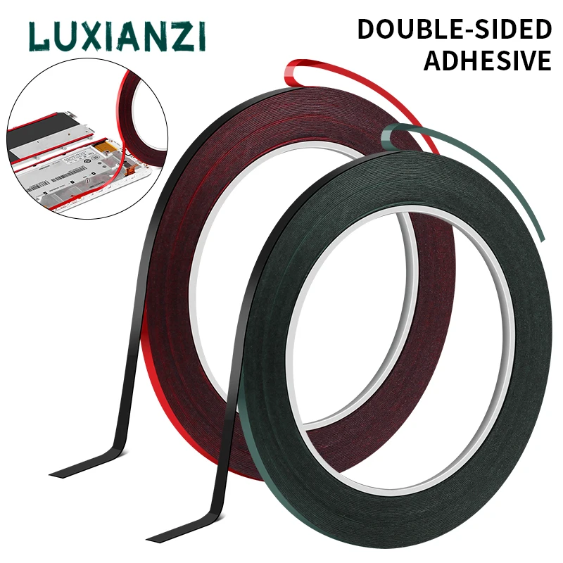 LUXIANZI 10M 0.3/0.5mm Double Sided Sticky Foam Tape Curved Screen Sticker Traceless For Mobile Phone Display Repair Accessories