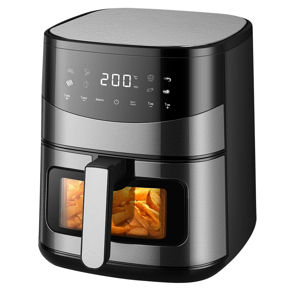 

2026 New Model Multi-functionalNew Design Hot Sale Promotion 6.5 L Smart Air Fryer Household Cooking Oven Touch Screen Air Fryer