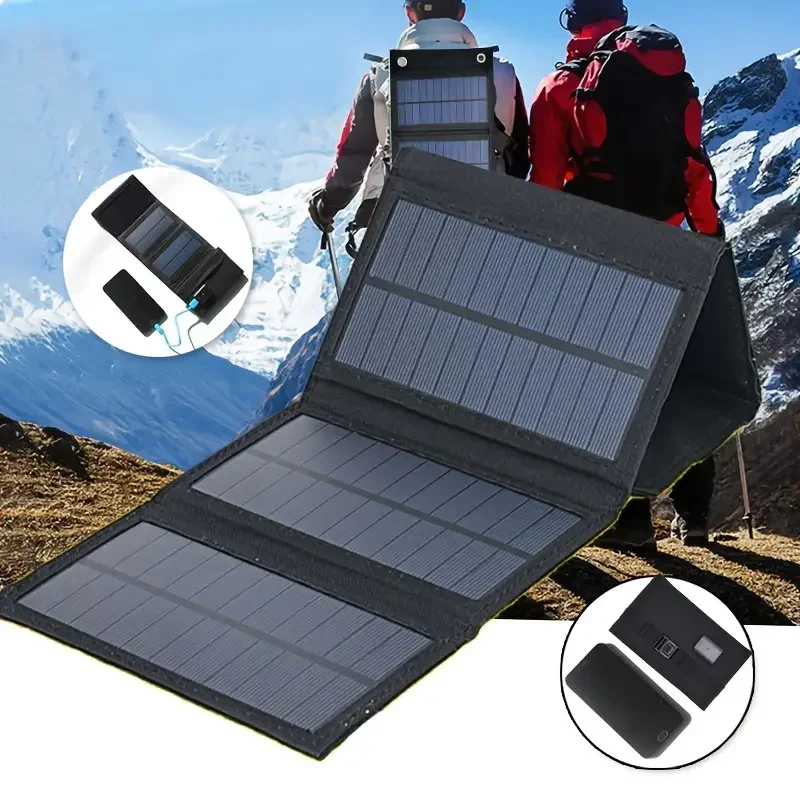 20W USB Sunpower Solar Cell Bank Bag Waterproof Panel Foldable Panel Kit Outdoor Camping Hiking Charger