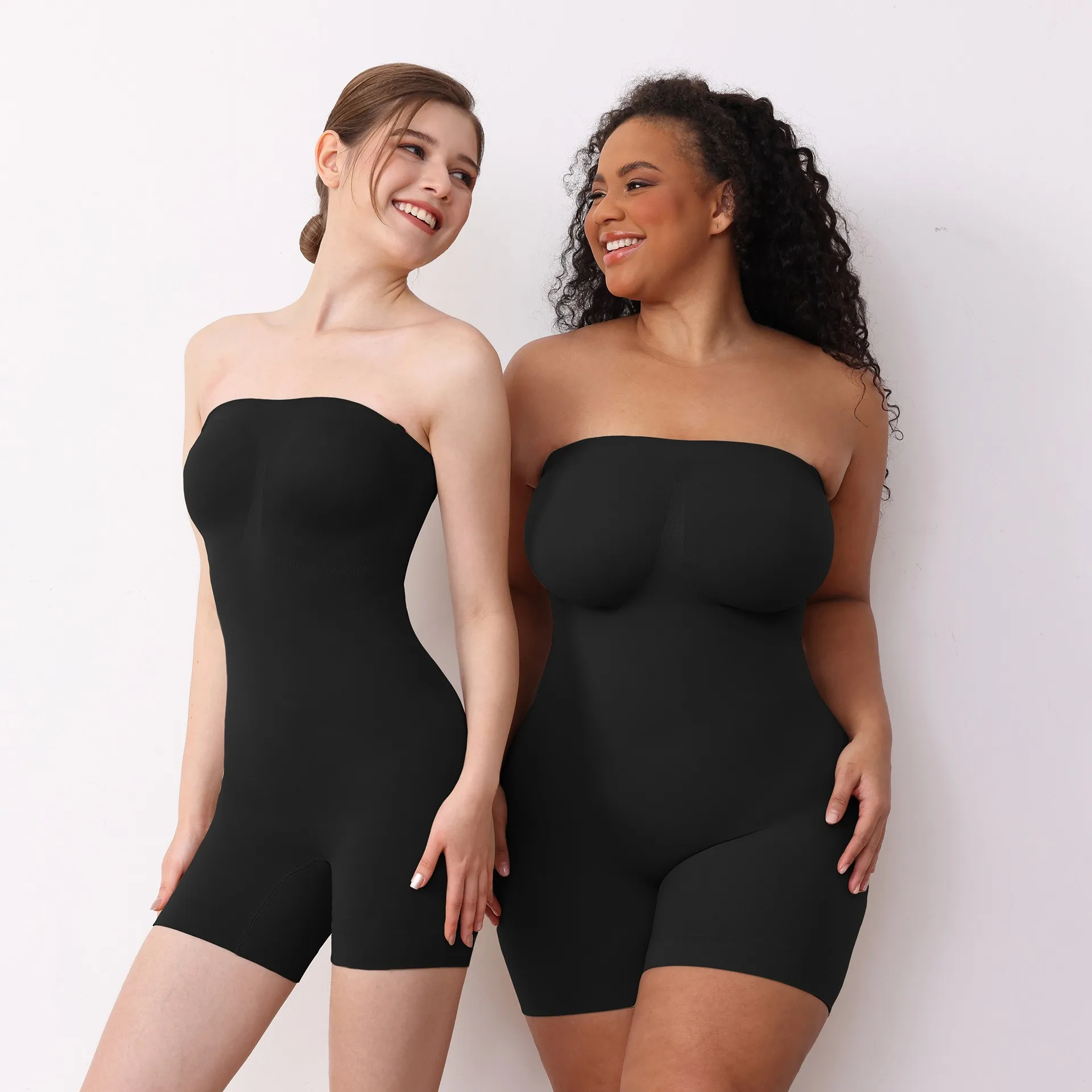 

Women's Butt Lifting Shapewear Tummy Control Removeable Strapless Faja Body Shaper