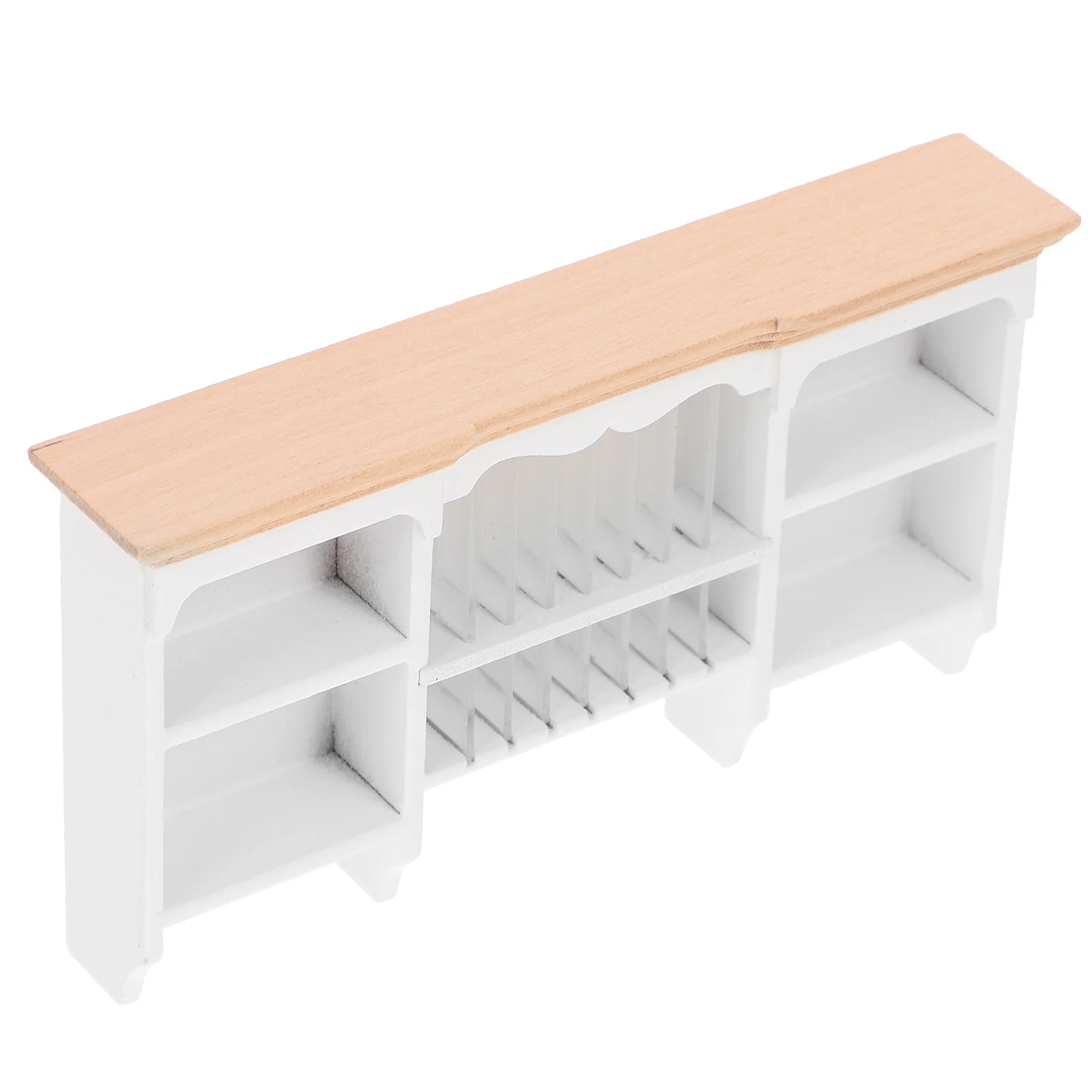 House Rack Wooden Mini Cabinet Toys Miniature Decorative Tiny Kitchen Cabinets