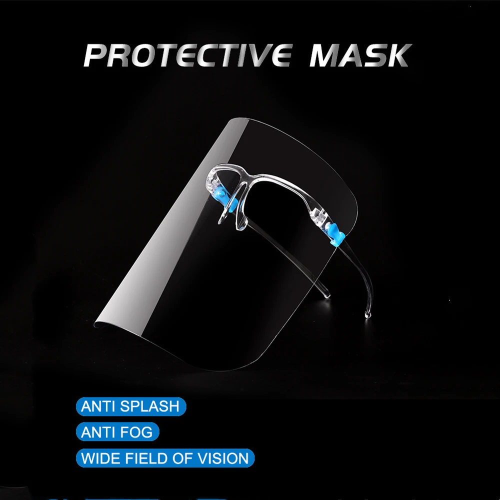 Kitchen Transparent Face Shield Anti-Oil Onion Goggles Dust-Proof Face Protective Mask Mascarilla Reutilizable Cooking Tools