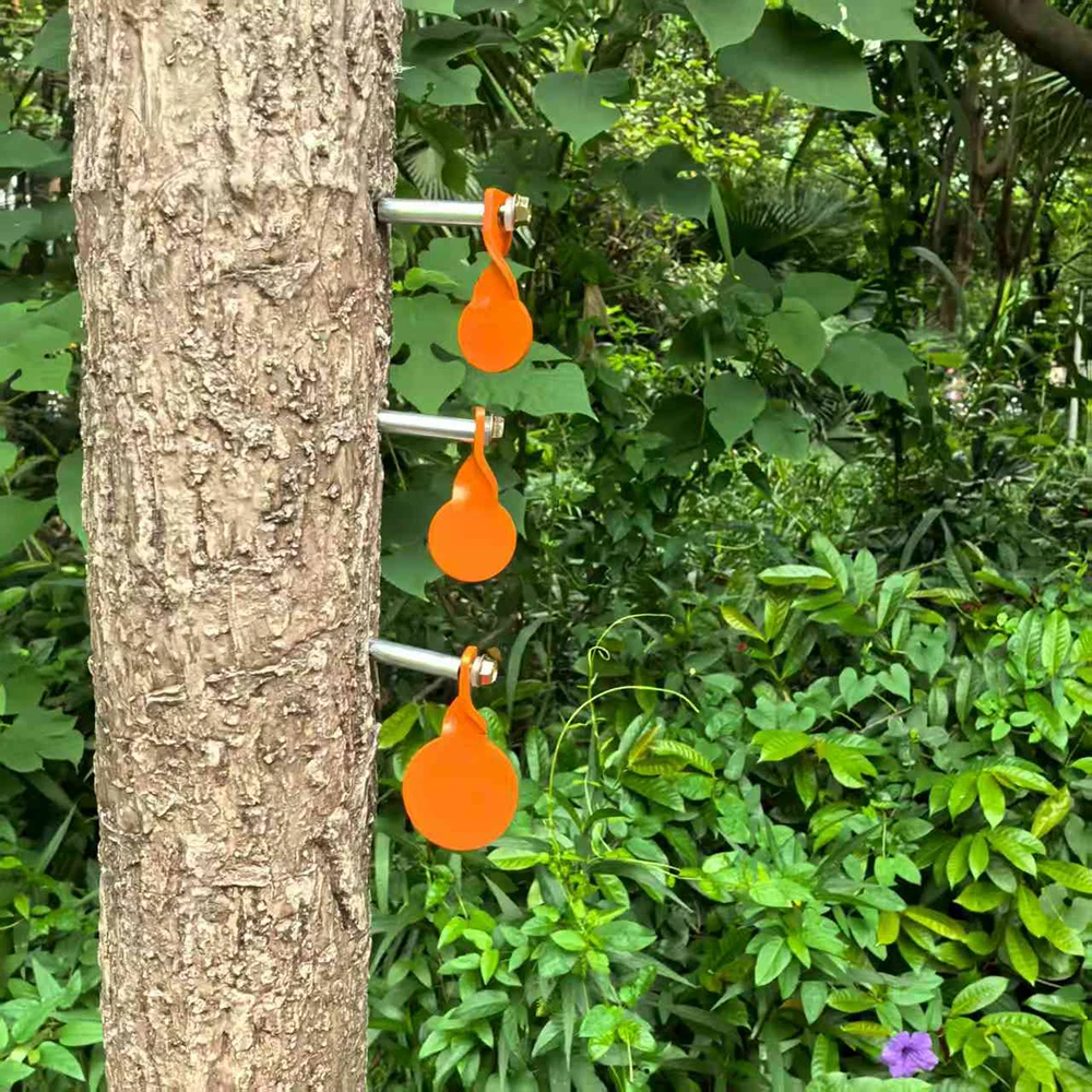 直径4cm、3cm、2.5cmの3つの金属製の木型射撃練習用ターゲットのセットです。