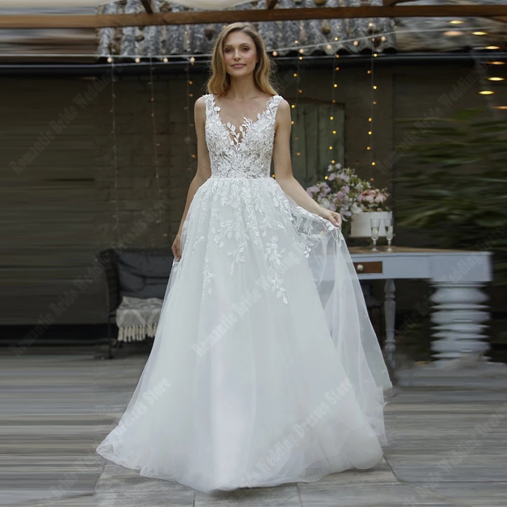 Robes de mariée élégantes en tulle pour femmes, jupe de princesse A-Line, robe de Rhde fiançailles, robe à ourlet, magnifiques, patients, quelle que soit la célébrité