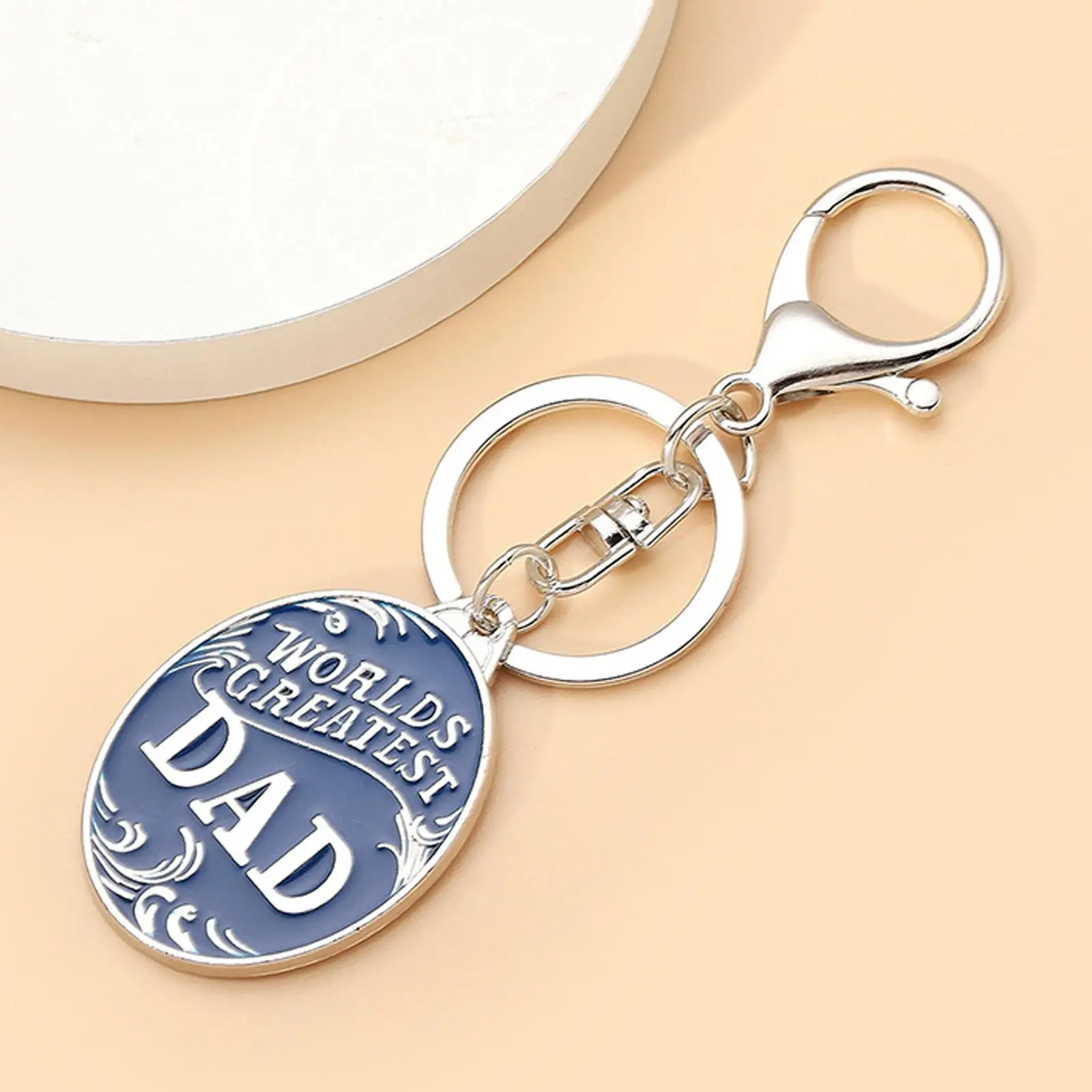 Keychain for Dad Charm Earphone Case Decoration Alloy Appreciation Key Chains Accessories Birthday Present Father Keychain