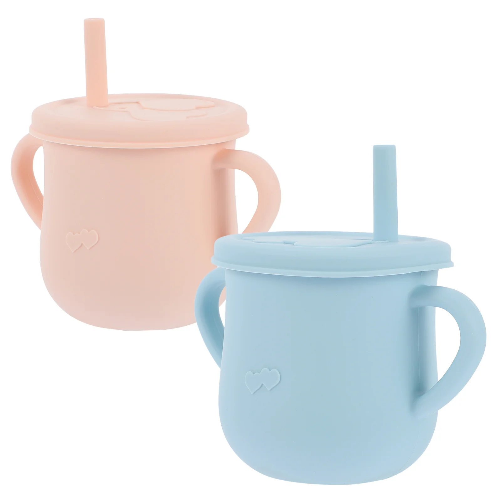 

2 Pcs Straw Straw Sippy Cups For Toddlers Cup Leakproof Kids Water Bottles Toddler Sippy Cups Baby Straws Feeding Trainer