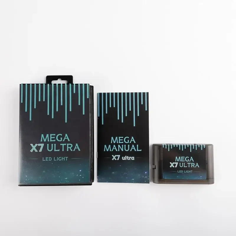 Wkład z lampką LED Instant Save Mega X7 Ultra z instrukcją obsługi do konsoli SEGA GENESIS Mega Drive USA/Japonia/EUR MegaDrive — zdjęcie produktu 7