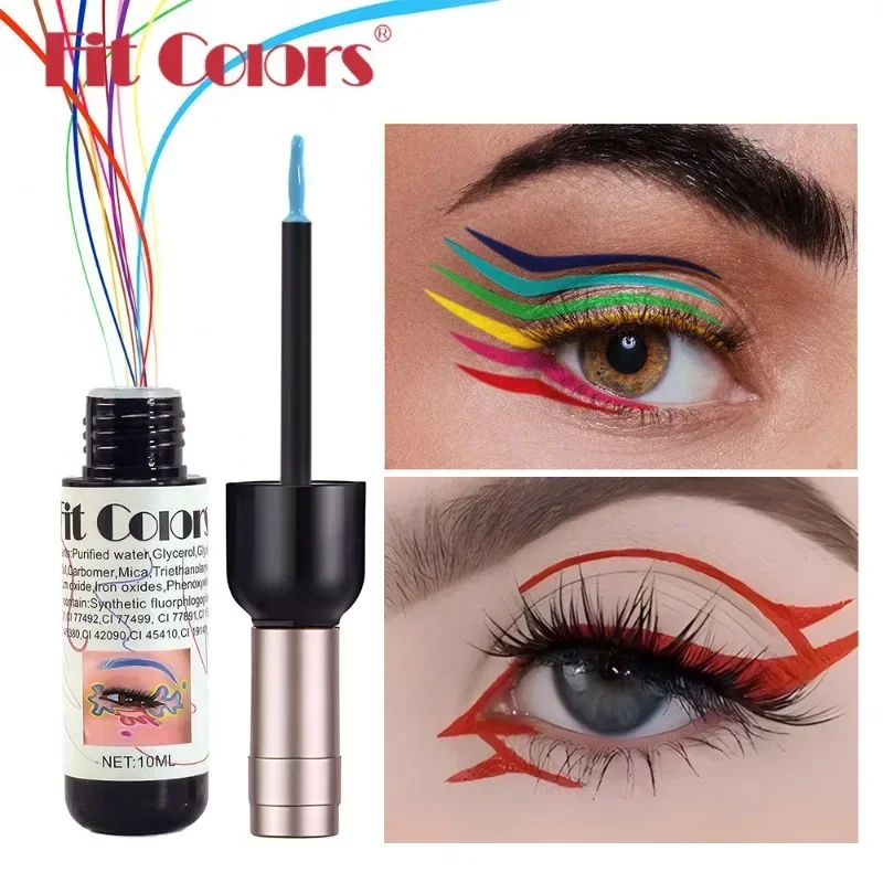 

Heallor Colorful Red Wine Liquid Eyeliner Waterproof Long Lasting Matte Eyeshadow Phantom Halloween Stage Eye Liner Makeup Cosme