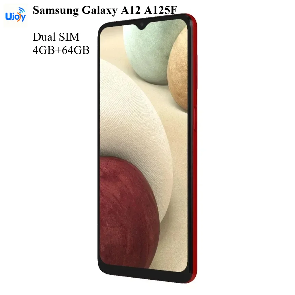Samsung Galaxy A12 A125F 4G LTE Mobile Phone Dual SIM 6.5'' 4GB+64GB 48MP+5MP+2MP MT6765 Octa-Core Original Android Smartphone