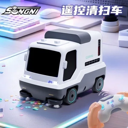 Popular Mini Remote Control Sweeping Toy Car 2026 New Desktop Cleaning RC Vehicle Novelty Kids Educational Toy Boys Present