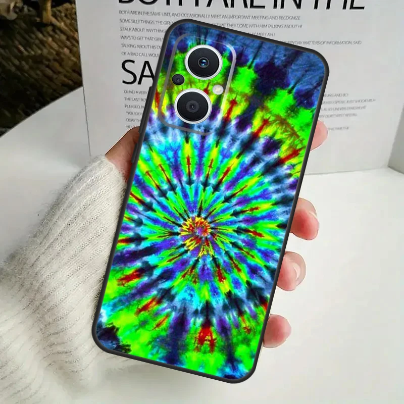 Trippy Tie Dye Hippie Art Case For OPPO Reno 8T 4Z 5Z 8 10 11 Pro 4 5 6 7 Lite OPPO Find X6 Pro X3 X2 X5 Lite Cover