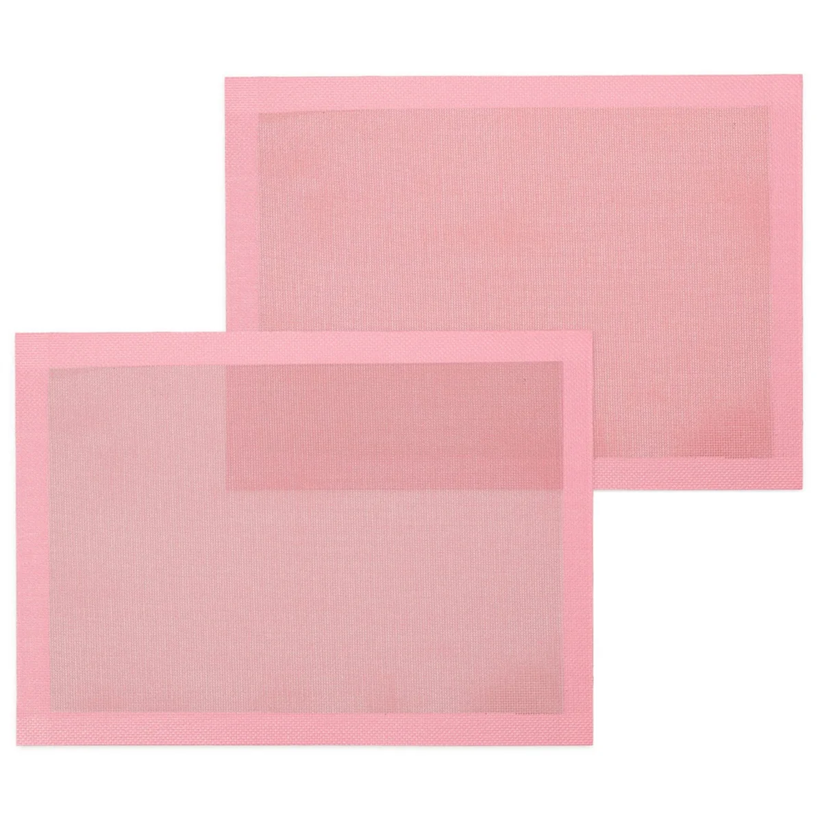 Esteras perforadas para hornear, 2 uds. Estera de silicona rosa para media hoja, revestimientos de horno reutilizables antiadherentes para hacer pan/pastelería