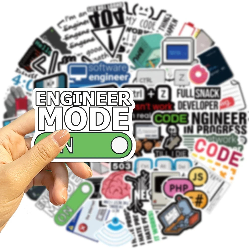 10/30/50pcs Programming Stickers Internet Js Funny Decals DIY Notebook Laptop Suitcase Phone Car Waterproof Sticker For Kids Toy image 3