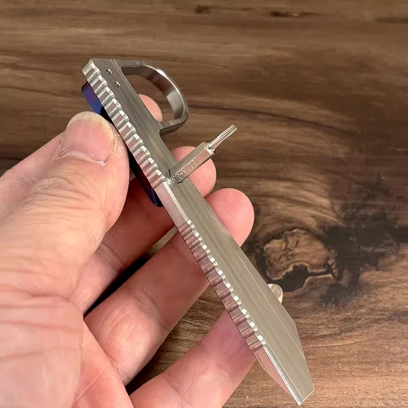Outdoor Portable EDC Titanium Alloy Pry Bar Tactical Multifunctional Defense Pocket Tool